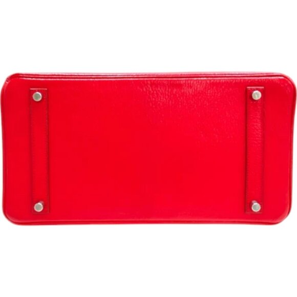 7806998BJ (X6) Hermes Hand Bag Birkin Red Leather - Picture 3 of 14